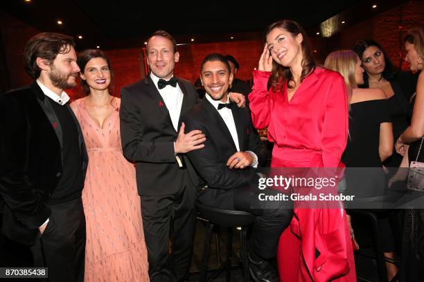 Daniel Bruehl and his wife Felicitas Rombold, Wotan Wilke-Moehring, Andreas Bourani and Cosima Lohse during the aftershow party of the 24th Opera...