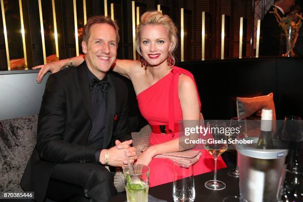 Jan Hahn and Franziska Knuppe during the aftershow party of the 24th Opera Gala benefit to Deutsche Aids-Stiftung at Deutsche Oper Berlin on November...