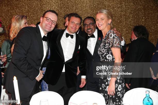 Jens Spahn, Michael Mronz , Michel Sidibe, Unaids Executive Director and I.K.H. Princess Mabel von Oranien-Nassau , Mabel Wisse Smit, widow of Prince...