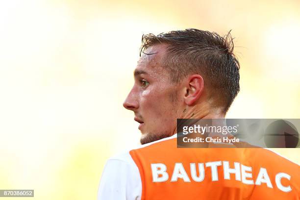 Eric Bautheac of the Roar looks on during the round five A-League match between the Brisbane Roar and the Central Coast Mariners at Suncorp Stadium...