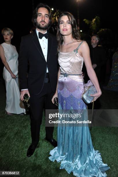 Charlotte Casiraghi and Dimitri Rassam attend the 2017 LACMA Art + Film Gala Honoring Mark Bradford and George Lucas presented by Gucci at LACMA on...