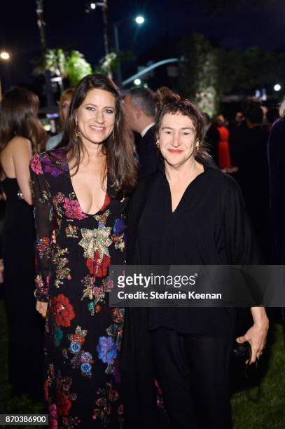 Katherine Ross and Nancy Rubins attend the 2017 LACMA Art + Film Gala Honoring Mark Bradford and George Lucas presented by Gucci at LACMA on November...