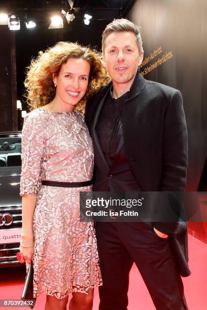 Dj and singer Michi Beck and his wife Ulrike Fleischer arrive at the 24th Opera Gala at Deutsche Oper Berlin on November 4, 2017 in Berlin, Germany.
