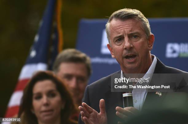 November, 4: Ed Gillespie campaigns for the upcoming election at the Accotink Academy in Springfield, VA, November 4, 2017. Ed Gillespie is the...