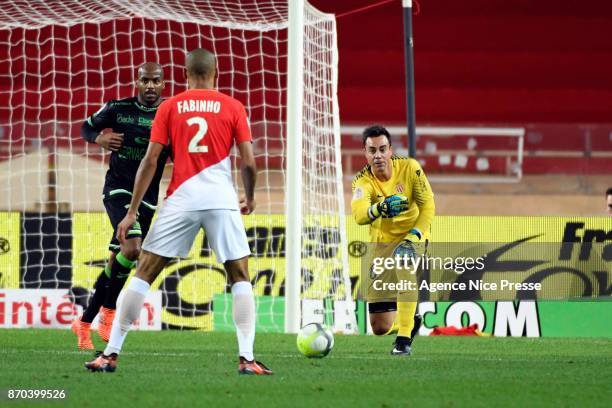 Diego Benaglio of Monaco during the Ligue 1 match between AS Monaco and EA Guingamp at Stade Louis II on November 4, 2017 in Monaco, .