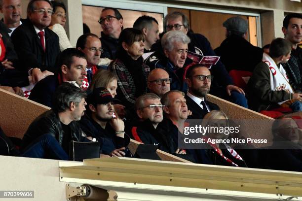 Dimitri Rybolovlev president and Vadim Vasyliev vice president of Monaco during the Ligue 1 match between AS Monaco and EA Guingamp at Stade Louis II...