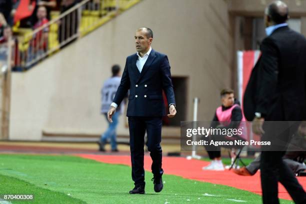 Leonardo Jardim head coach of Monaco during the Ligue 1 match between AS Monaco and EA Guingamp at Stade Louis II on November 4, 2017 in Monaco, .