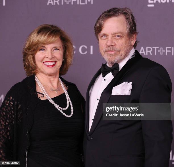 Actor Mark Hamill and wife Marilou York attend the 2017 LACMA Art + Film gala at LACMA on November 4, 2017 in Los Angeles, California.