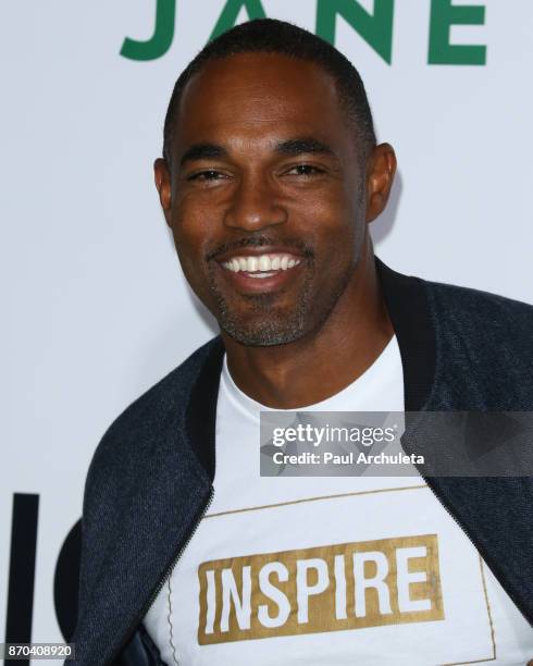 Actor Jason George attends the premiere of National Geographic documentary films' 'Jane' at the Hollywood Bowl on October 9, 2017 in Hollywood,...