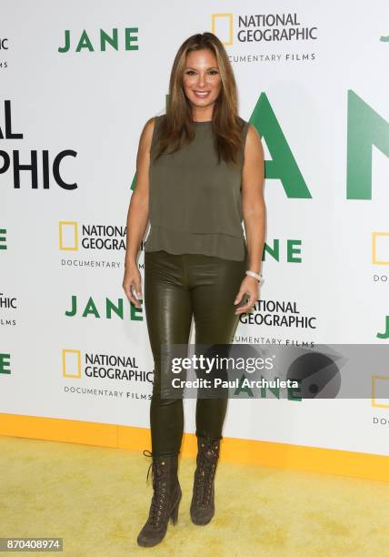 Actress Alex Meneses attends the premiere of National Geographic documentary films' 'Jane' at the Hollywood Bowl on October 9, 2017 in Hollywood,...