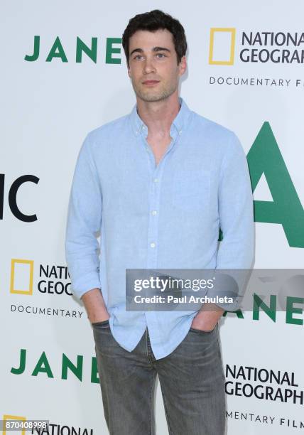 Actor Levi Fiehler attends the premiere of National Geographic documentary films' 'Jane' at the Hollywood Bowl on October 9, 2017 in Hollywood,...