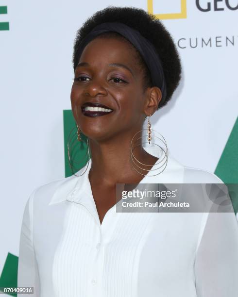 Actress Kelsey Scott attends the premiere of National Geographic documentary films' 'Jane' at the Hollywood Bowl on October 9, 2017 in Hollywood,...
