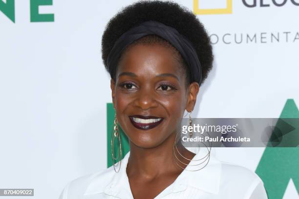 Actress Kelsey Scott attends the premiere of National Geographic documentary films' 'Jane' at the Hollywood Bowl on October 9, 2017 in Hollywood,...
