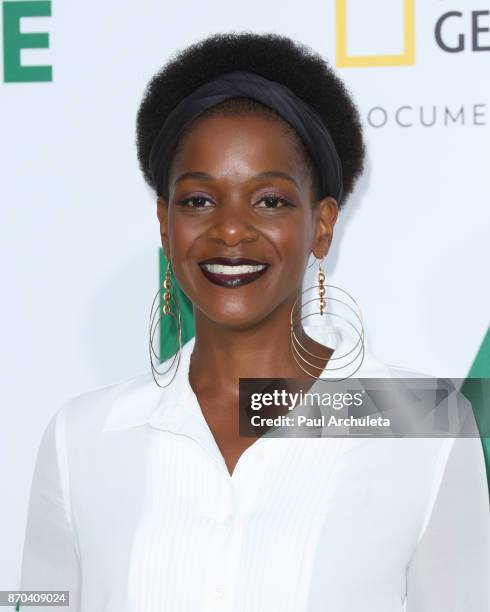 Actress Kelsey Scott attends the premiere of National Geographic documentary films' 'Jane' at the Hollywood Bowl on October 9, 2017 in Hollywood,...