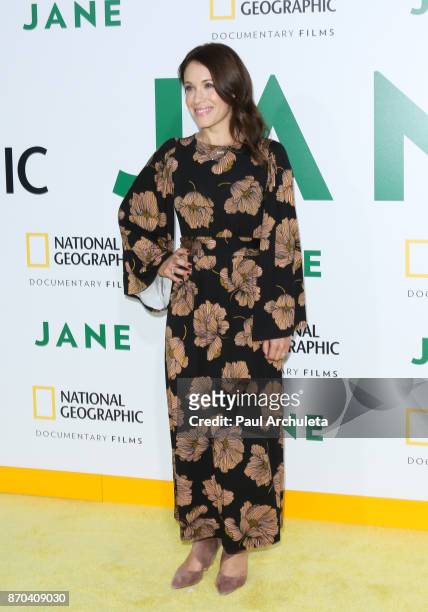 Actress Marla Sokoloff attends the premiere of National Geographic documentary films' 'Jane' at the Hollywood Bowl on October 9, 2017 in Hollywood,...