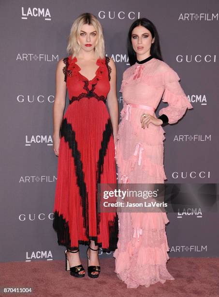 Lola Fruchtmann and Tali Lennox attend the 2017 LACMA Art + Film gala at LACMA on November 4, 2017 in Los Angeles, California.