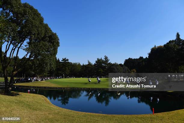 General view of the 3rd hole during the final round of the TOTO Japan Classics 2017 at the Taiheiyo Club Minori Course on November 5, 2017 in...