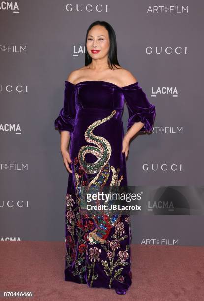 Eva Chow attends the 2017 LACMA Art + Film Gala Honoring Mark Bradford and George Lucas presented by Gucci at LACMA on November 4, 2017 in Los...
