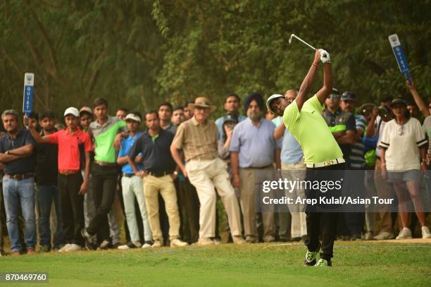 Om Prakash Chouhan of India pictured during round four of the Panasonic Open India at Delhi Golf Club on November 5, 2017 in New Delhi, India.