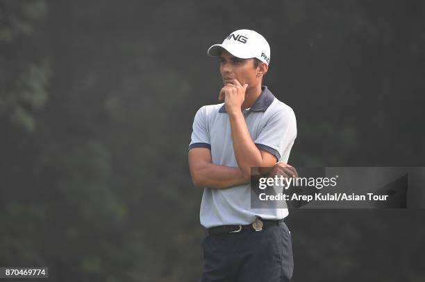 Ajeetesh Sandhu of India pictured during round four of the Panasonic Open India at Delhi Golf Club on November 5, 2017 in New Delhi, India.
