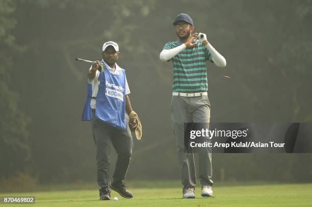 Karandeep Kochhar of India pictured during round four of the Panasonic Open India at Delhi Golf Club on November 5, 2017 in New Delhi, India.