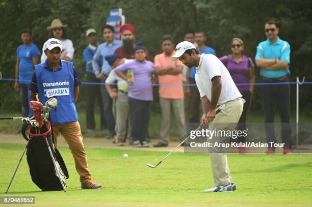 Sudhir Sharma of India pictured during round four of the Panasonic Open India at Delhi Golf Club on November 5, 2017 in New Delhi, India.