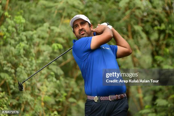 Shiv Kapur of India pictured during round four of the Panasonic Open India at Delhi Golf Club on November 5, 2017 in New Delhi, India.