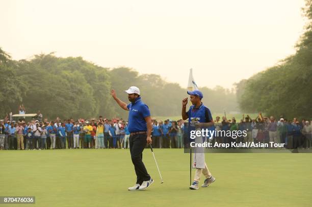 Shiv Kapur of India pictured during round four of the Panasonic Open India at Delhi Golf Club on November 5, 2017 in New Delhi, India.