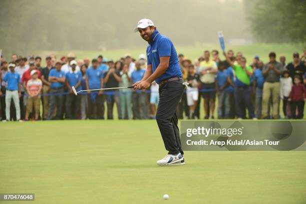 Shiv Kapur of India pictured during round four of the Panasonic Open India at Delhi Golf Club on November 5, 2017 in New Delhi, India.