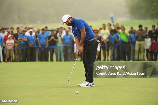 Shiv Kapur of India pictured during round four of the Panasonic Open India at Delhi Golf Club on November 5, 2017 in New Delhi, India.