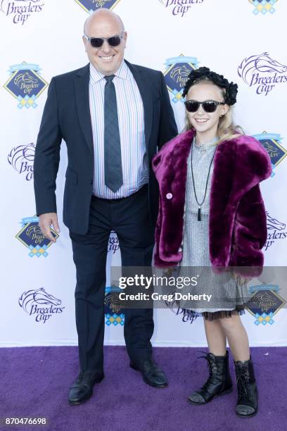 Actor Dean Norris and daughter attend the 2017 Breeders' Cup World Championship at Del Mar Thoroughbred Club on November 4, 2017 in Del Mar,...