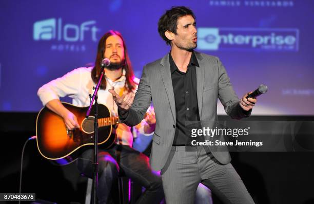 Singer Tyson Ritter of All American Rejects performs on Day 3 of Live In The Vineyard 2017 at the Uptown Theatre Napa on November 4, 2017 in Napa,...