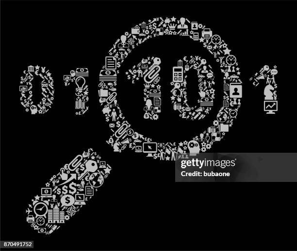 binary search icon business and finance vector icon pattern - virtual handshake stock illustrations