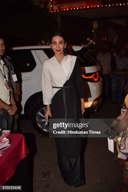 Bollywood actor Karisma Kapoor during an opening ceremony of Prthivi's annual theatre festival, on November 3, 2017 in Mumbai, India.