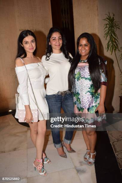 Bollywood producer and director Divya Khosla Kumar, Manyata Dutt and Arpita Khan attend the birthday party of actor Kehkashan Patel, on November 2,...
