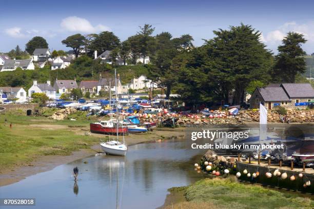 the abersoch marina. - abersoch stock pictures, royalty-free photos & images