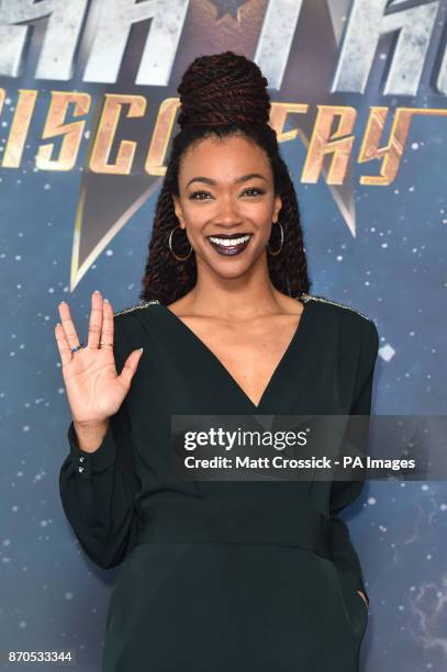 Sonequa Martin-Green pictured at a Star Trek: Discovery fan screening, at Milbank Tower in London. PRESS ASSOCIATION Photo. Picture date: Sunday...