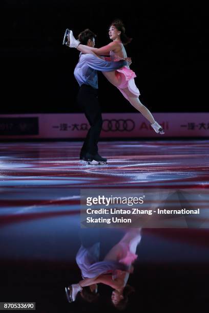Chen Hong and Zhao Yan of China performs during the Exhibition Program on day three of Audi Cup of China ISU Grand Prix of Figure Skating 2017 at...
