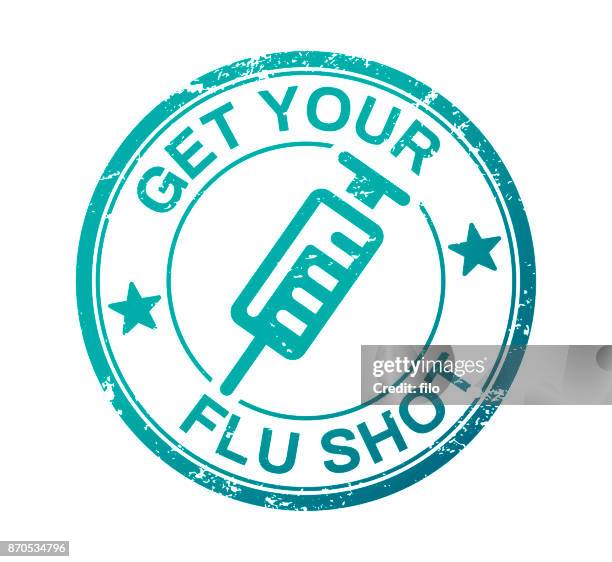 get your flu shot - flu season stock illustrations