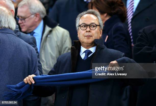 Farhad Moshiri, Everton owner is seen prior to the Premier League match between Everton and Watford at Goodison Park on November 5, 2017 in...
