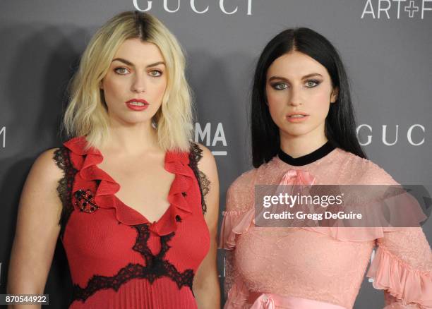 Lola Fruchtmann and Tali Lennox arrive at the 2017 LACMA Art + Film Gala honoring Mark Bradford and George Lucas at LACMA on November 4, 2017 in Los...