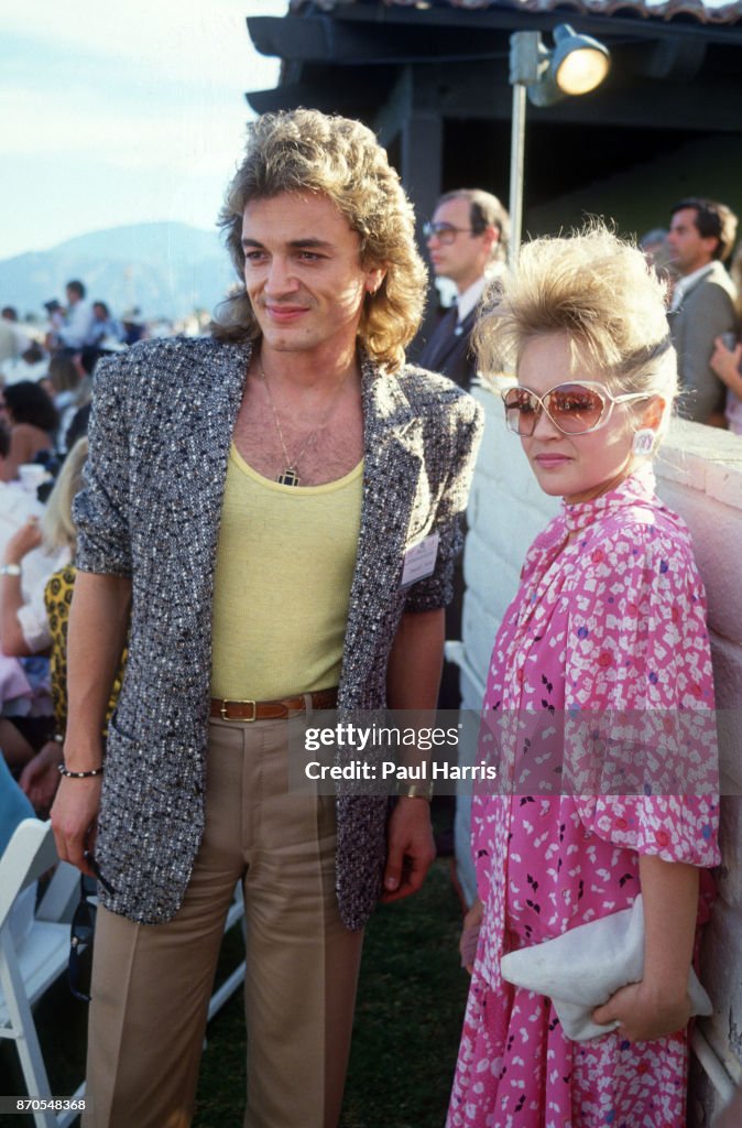 Charlene Tilton with her Scottish husband Domenick Allen. .She is
