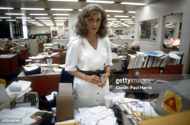 Edna Buchanan, photographed in Miami and at the offices of The Miami Herald where she worked as a journalist.. Best known for her crime mystery...