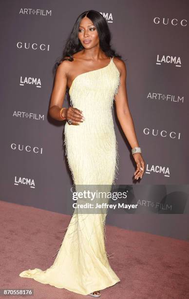 Model Naomi Campbell attends the 2017 LACMA Art + Film Gala Honoring Mark Bradford and George Lucas presented by Gucci at LACMA on November 4, 2017...