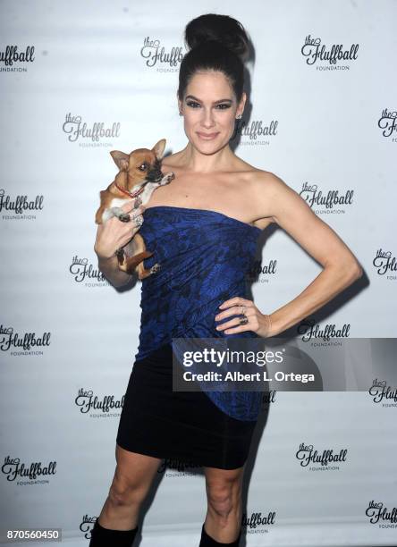 Tiffany Michelle with Kismet at The 2017 Fluffball held at Lombardi House on November 4, 2017 in Los Angeles, California.