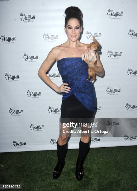 Tiffany Michelle with Kismet at The 2017 Fluffball held at Lombardi House on November 4, 2017 in Los Angeles, California.