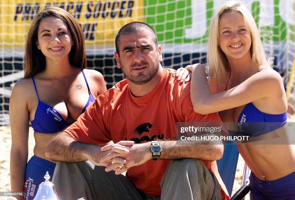 BEACH FOOTBALL-BRITAIN-CANTONA