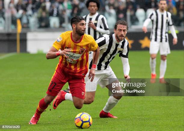Achraf Lazaar during Serie A match between Juventus v Benevento, in Turin, on november 5, 2017 .