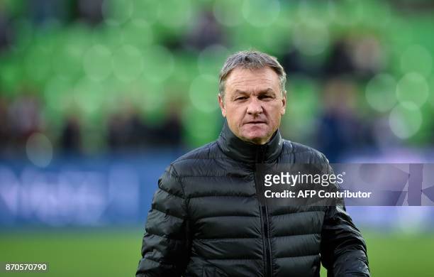 Metz' French head coach Frederic Hantz is pictured during the French Ligue 1 football match between Metz and Lille on November 5, 2017 at Saint...