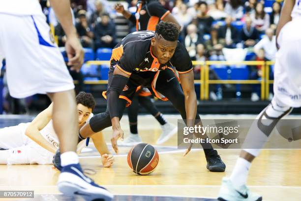 Wilfried Yeguete of Le Mans during the French Pro A match between Levallois and Le Mans at Salle Marcel Cerdan on November 5, 2017 in Paris, France.